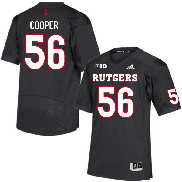 Men #56 Sean Cooper Rutgers Scarlet Knights College Football Jerseys Sale-Black